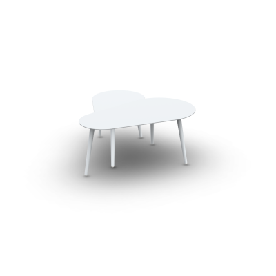 Set de 2 tables basses blanches Amazone