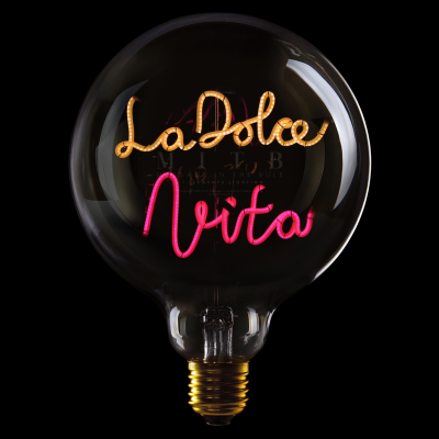 Ampoule à poser "La dolce vita" led ambre et rouge