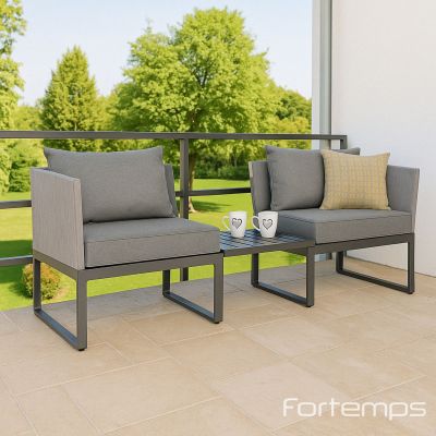 Salon de jardin modulable anthracite Donna