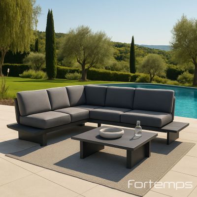 Salon de jardin anthracite Fiji