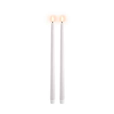 Set de 2 bougies blanche à led 2,3x32cm