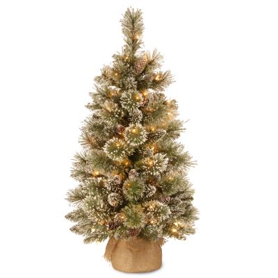 Sapin de noël glittery bristle burlap tree 91cm 35l