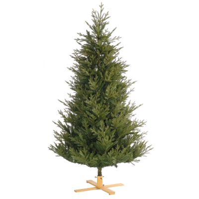 Sapin de Noël Arkansas vert fonce 2m13 base en bois