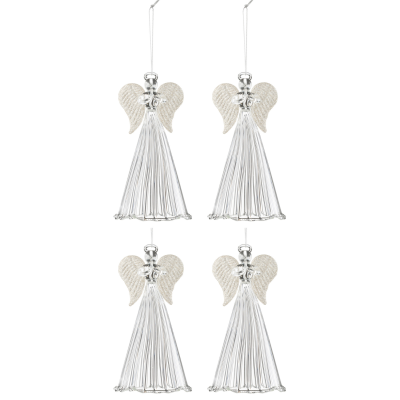 Lot de 4 anges à suspendre