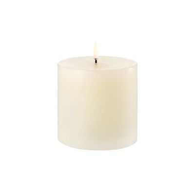 Bougie ivoire à led Uyuni 10x10cm