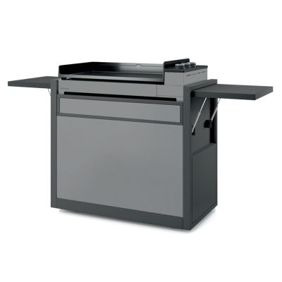 Plancha gaz Premium 75 Acier noir/gris avec chariot
