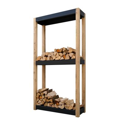 Quoco cremagliera stockage bois gris foncé