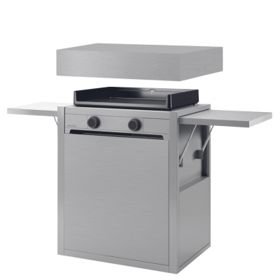 Plancha électrique Modern 60 inox avec chariot et capot 