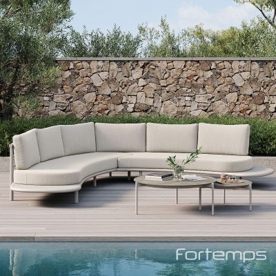 Salon de jardin d'angle Organo dune mat