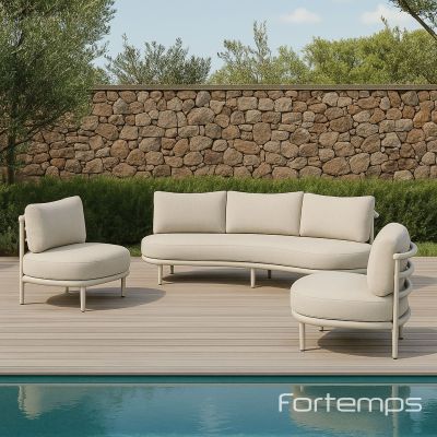 Salon de jardin Organo - banquettes 3 places + 2x1 place