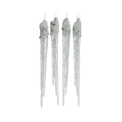 Lot de 4 stalactites à paillettes 