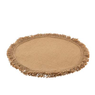 Set de table en toile de jute rond