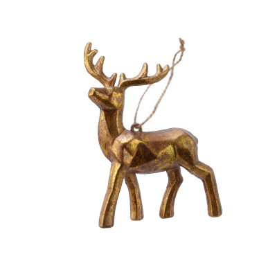 Cerf de Noël doré