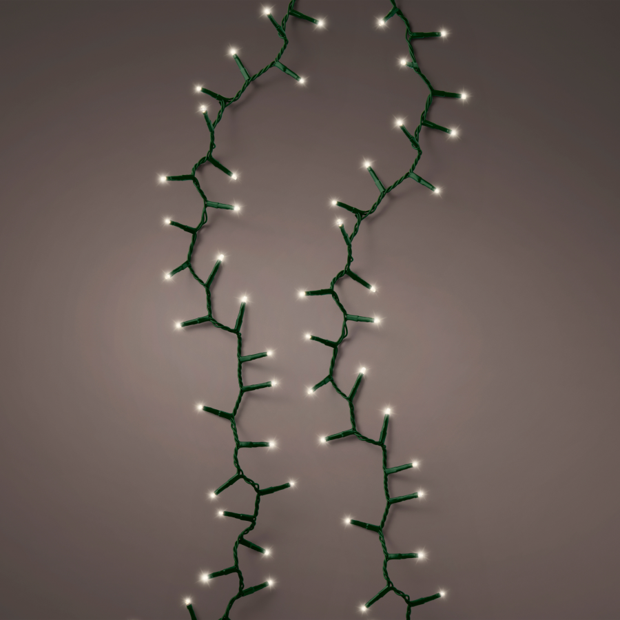 Guirlande lumineuse effet clignotant - 2250cm-1000l - vert/blanc classique