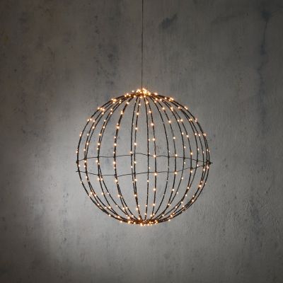 Boule de Noël blanc chaud 260 LED ip44 avec minuteur - d40cm