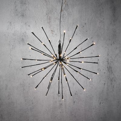 Firework eclairage noir blanc classique 72led ip44 - h32xd45cm