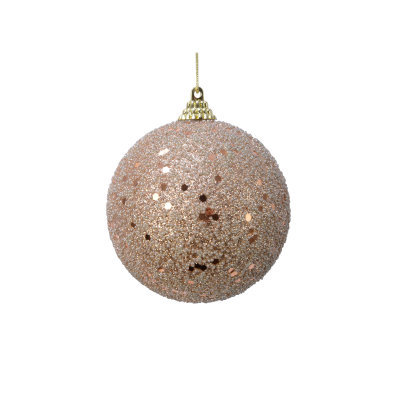 Boule de Noël caramel avec perles