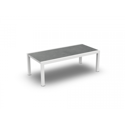 Table extensible en céramique Livorno blanc mat 220-330X106