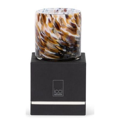 Bougie cylindrique blanc/caramel/brun L