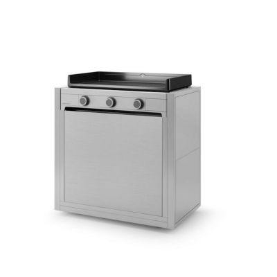 Plancha gaz Modern 75 inox avec chariot