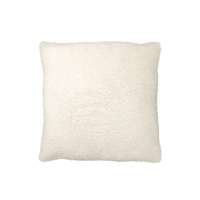 Coussin teddy blanc (45x45x10cm)