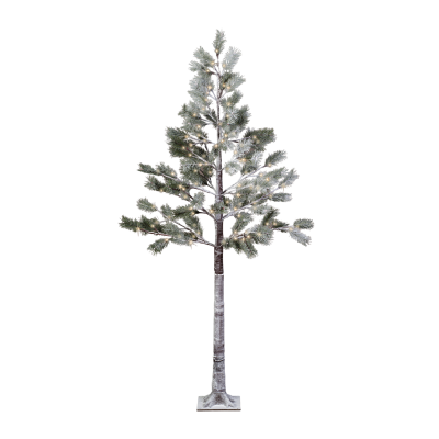 Led sapin sapin enneige fixe - l50.00-w50.00-h180.00cm-96l - vert/blanc chaud 