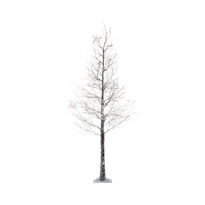 Led sapin noel fixe - dia100.00-h180.00cm-96l - marron/blanc chaud 