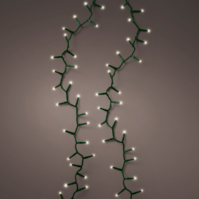 Guirlande lumineuse Led guirlande compact 8 fonctions effet clignotant - 4500cm-2000l - vert/blanc chaud 