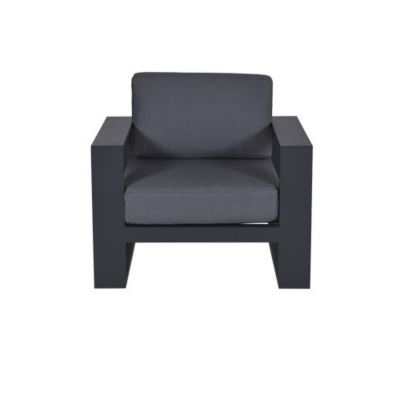 Fauteuil lounge anthracite Cube
