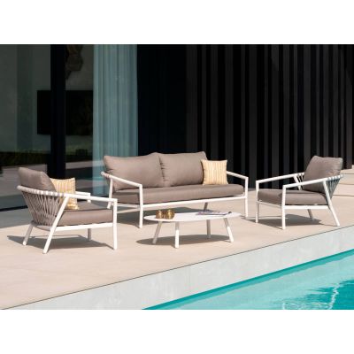 Salon de jardin blanc Kapra