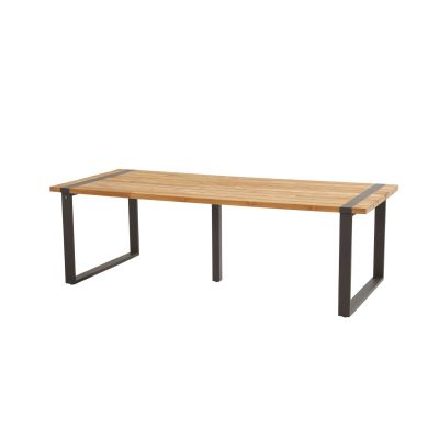 TABLE ALTO 240 CM X 100 CM TOP NATURAL TEAK + ARMATURE ALU ANTHRACITE &