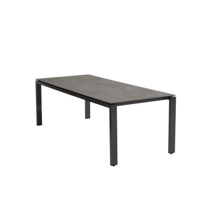 TABLE GOA 220 CM X 95 CM TOP HPL DARK GREY + ARMATURE ALU ANTHRACITE &