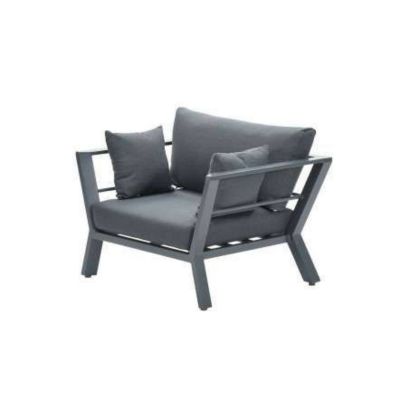 Fauteuil lounge anthracite Sasha