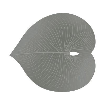 Set de table gris en forme de feuille