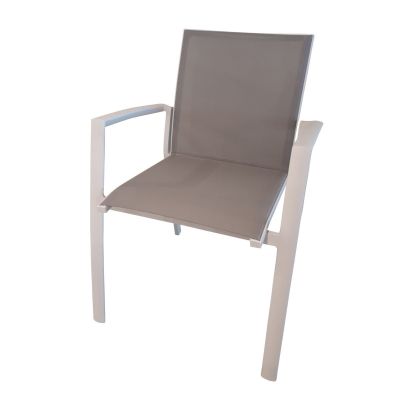 Fauteuil de jardin blanc Sevilla avec dossier bas