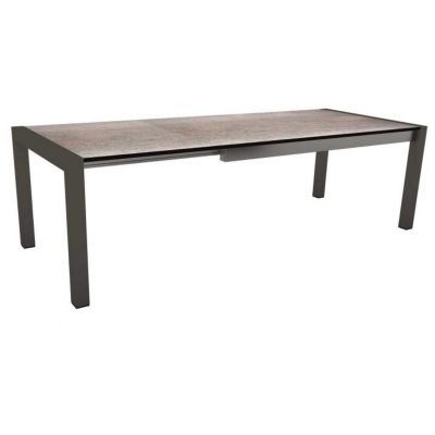 Table extensible 214/254/294 x 100 cm anthracite plateau Silverstar© Smoky