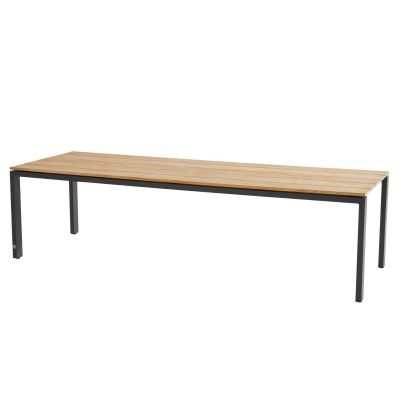 Table de jardin Goa en teak avec armature anthracite - 220 x 95 cm