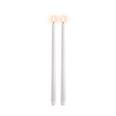 Set de 2 bougies blanche à led 2,3x32cm