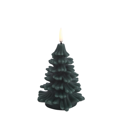 Bougie christmas tree vert sapin à led Uyuni 9x12cm