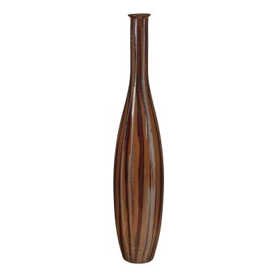Palermo vase verre recycle marron - h100xd20cm
