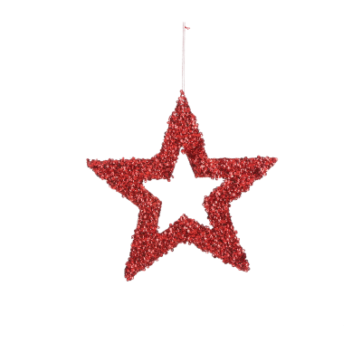 étoile de Noël rouge à paillettes