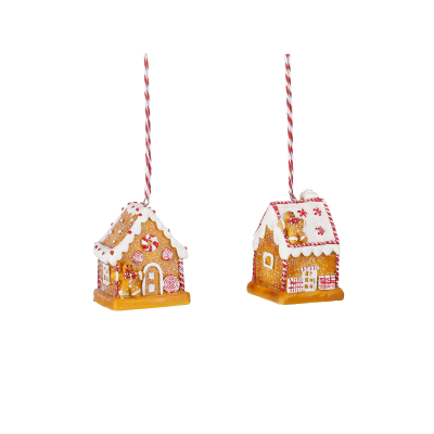 Lot de 2 maisons de Noël à suspendre