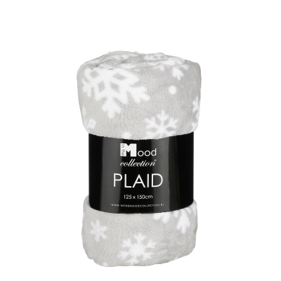 Plaid polaire avec flocons de neige