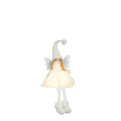 Ange de Noël blanc à led
