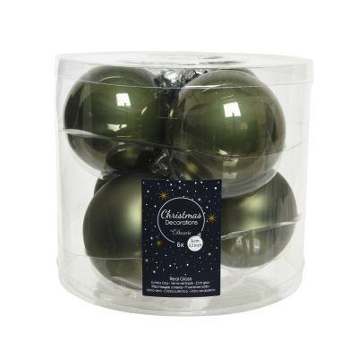Lot de 8 boules de Noël / vert