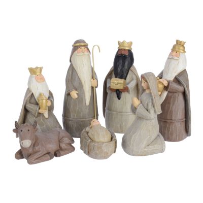 Crèche de Noël marron