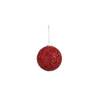 Boule rouge à paillettes S