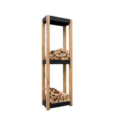 Quoco cremagliera stockage bois gris foncé