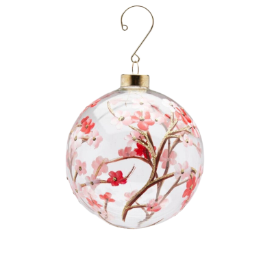 Boule de Noël fleurs 