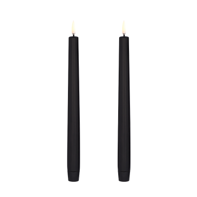 Set de 2 bougies noir à led Uyuni 2,3x25cm